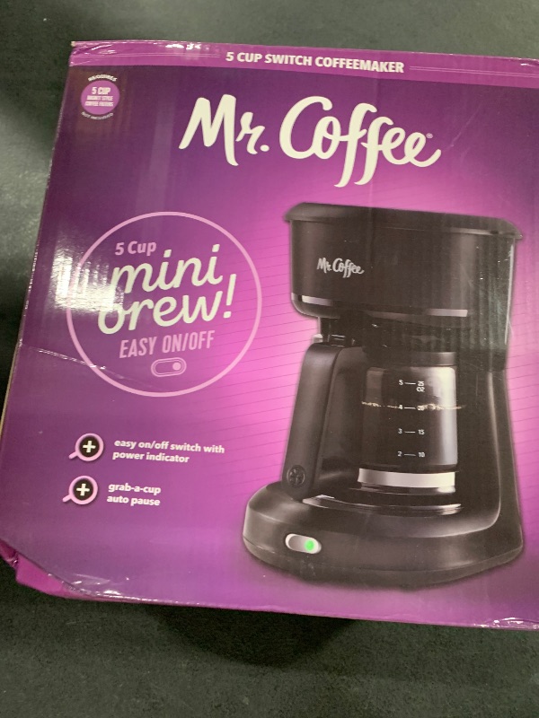 Photo 1 of Mr. Coffee® 5-Cup Mini Brew Switch Coffee Maker, Black