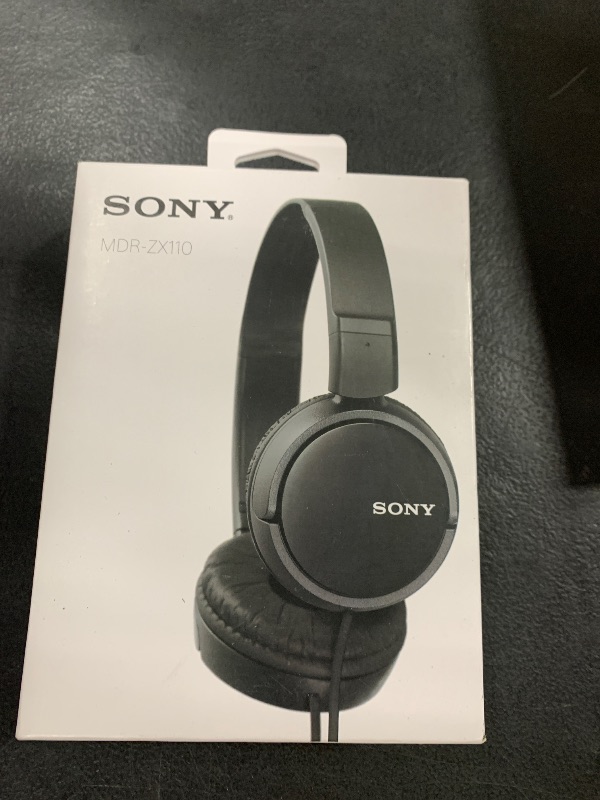 Photo 1 of Sony ZX Series Wired On-Ear Headphones, Black MDR-ZX110