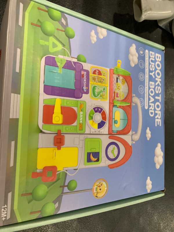 Photo 1 of Toddler Toys for 1-2 Year Old Boy, Musical Montessori Busy Board, Early Educational Toy for Toddlers 1-3, Motor Skills Developmental Toy for 12-18 Month Age, Birthday Gift for 1+ Year Old Boy Girl