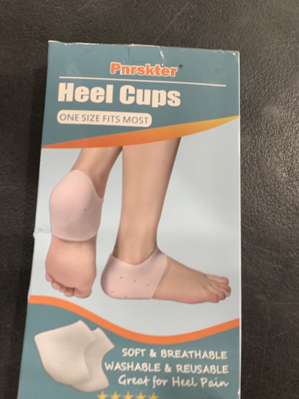 Photo 1 of Plantar Fasciitis Gel Heel Protectors - 3 Pairs Heel Cups for Women & Men Heels Pain Relief - Heel Pads Cushions for Achilles Tendonitis Dry Cracked Heel Support Cushion