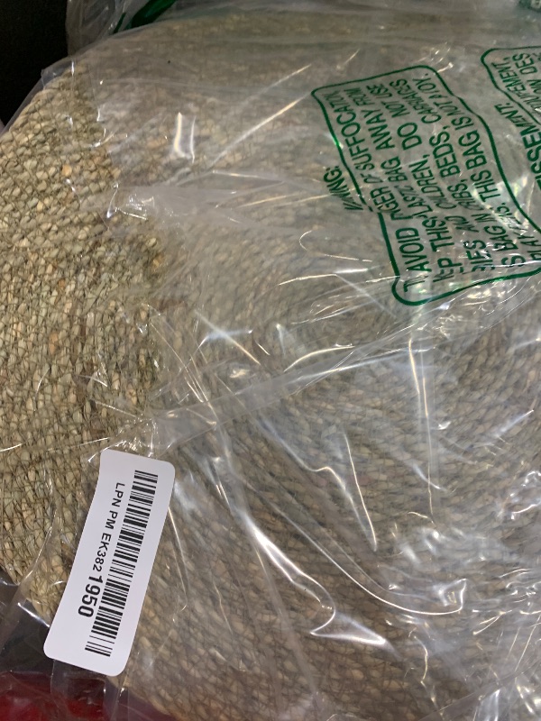 Photo 1 of KUTORKILL Woven Placemats Set of 12, Round 12" Boho Rattan Natural Hand-Woven Seagrass Placemats, Farmhouse Weave Place Mats, Rustic Braided Wicker Table Mats for Dining Table, Home, Wedding