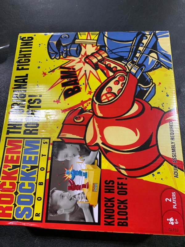 Photo 1 of Mattel Games Rock 'Em Sock 'Em Robots Kids Game, Fighting Robots with Red Rocker & Blue Bomber, Knock His Block Off