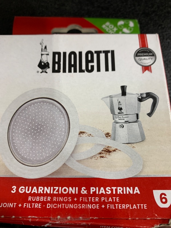 Photo 1 of Bialetti Replacement Gasket and Filter Plate for Brikka Pots (Brikka 2 Cup)