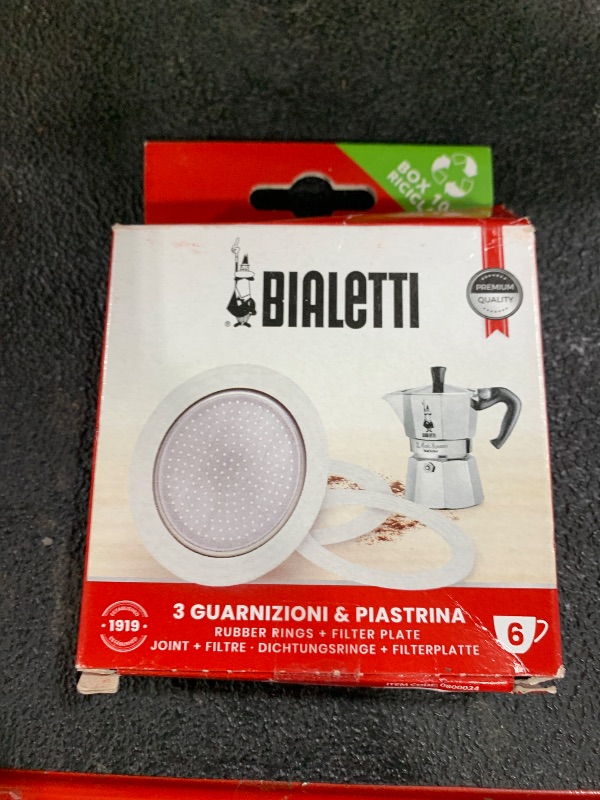 Photo 1 of Bialetti Replacement Gasket and Filter Plate for Brikka Pots (Brikka 2 Cup)