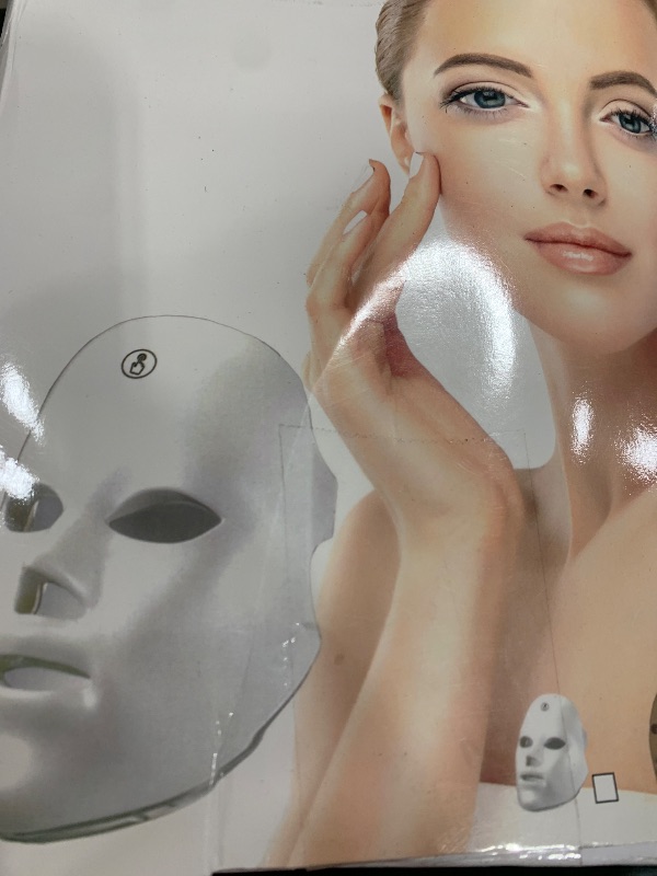 Photo 1 of LED Face Mask Light Therapy, Red Light Therapy Mask for Face, 7 Colors LED Face Mask, Rechargeable Portable Led Therapy Mask for Travel Use