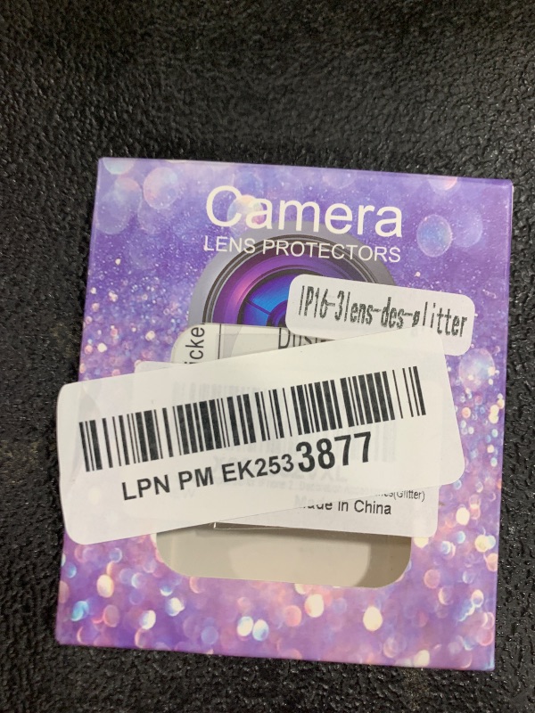 Photo 1 of Choiche Compatible for iPhone 16 Pro/iPhone 16 Pro Max Camera Lens Protector Bling, 9H Tempered Glass Camera Cover Screen Protector Metal Ring Decoration Accessories(Glitter-Titanium Desert)