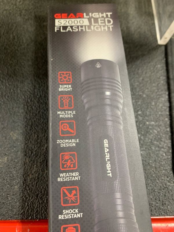 Photo 1 of GearLight S2000 LED Flashlight High Lumens - Super Bright, Powerful, Mid-Size Tactical Flashlight for Outdoor Activity & Emergency Use - S2000-1 Pack, (Batteries Not Included)