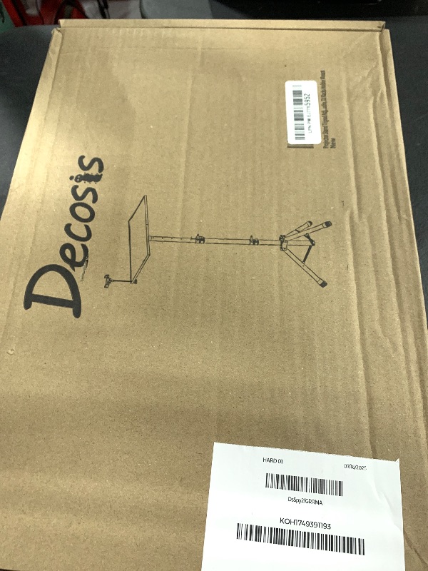 Photo 1 of DECOSIS Projector Stand Tripod from 23" to 46", Laptop Tripod Stand Height Adjustable with Gooseneck Phone Holder, Laptop Floor Stand for Office, Home, Stage, Studio, DJ Racks Holder Mount