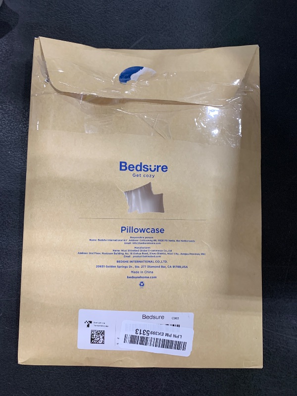 Photo 1 of Bedsure Satin Pillowcases, Similar to Silk Pillow Cases Queen Size Set of 2, Pillow Case for Sleeping Women with Envelope Closure, Gifts for Women Men, Beige, 20x30 Inches, 2pcs