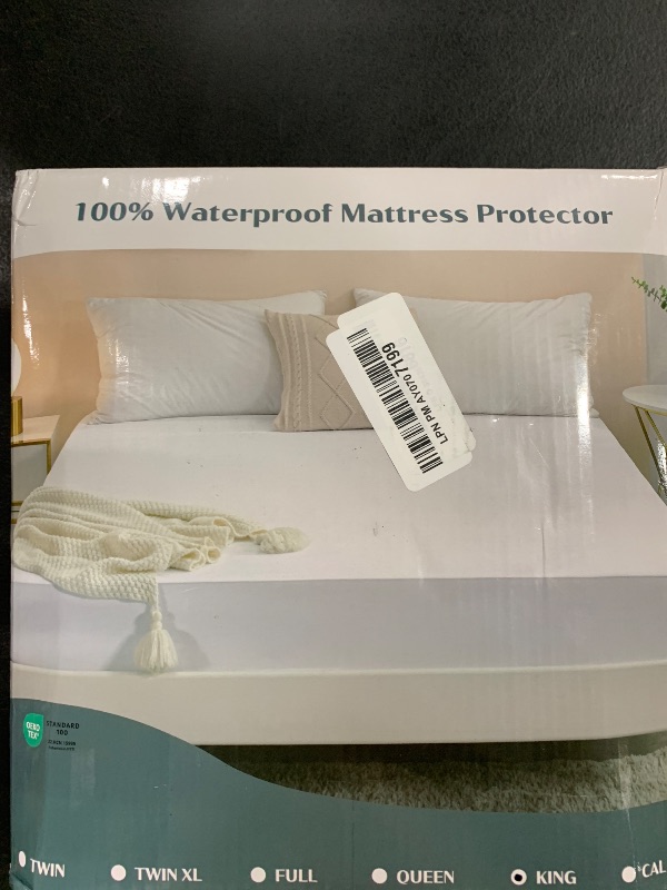 Photo 1 of 2 Pack King Waterproof Mattress Protector Deep Pocket Mattress Cover, Soft Breathable Mattress Pad, Fitted Noiseless Waterproof Bed Cover Stretch to 25"