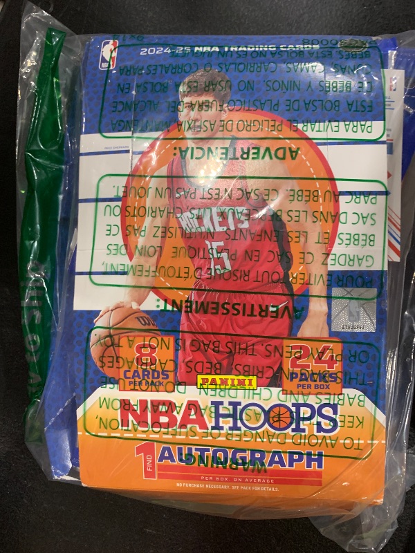 Photo 1 of 2024/25 Panini Hoops Basketball Hobby Trading Card Box (1 Autograph)