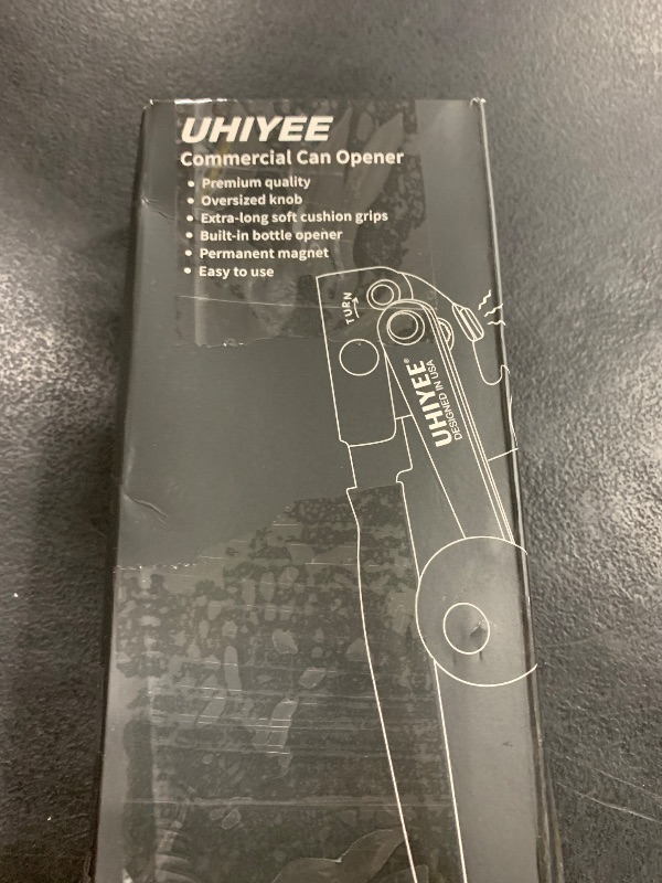 Photo 1 of Commercial Can Opener, UHIYEE Hand Crank Can Opener Manual Heavy Duty with Comfortable Extra-long Handles, Oversized Knob, Large Handheld Can Open Easy for Big Cans, Blue