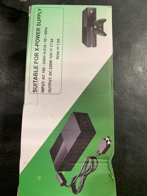 Photo 1 of Ponkor Power Supply for Xbox One, AC Cord Replacement Power Brick Adapter 100-240V Compatible with Xbox One
