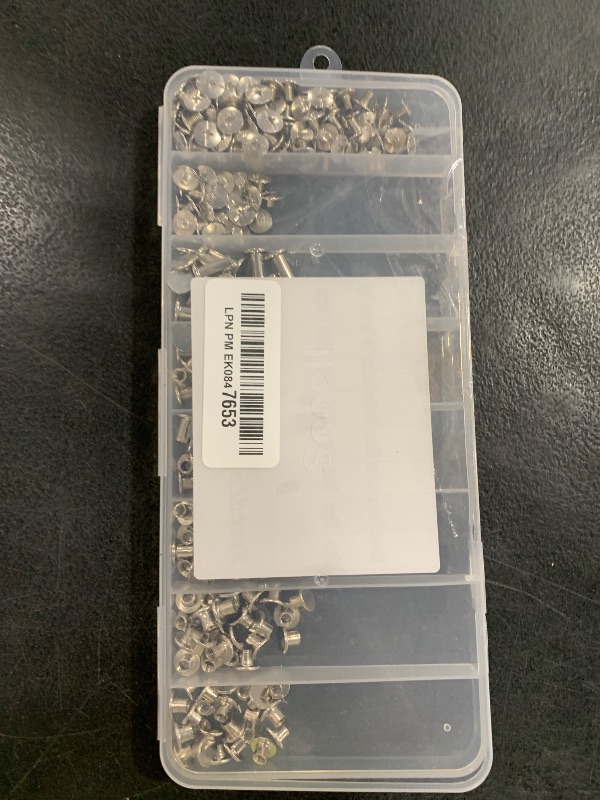 Photo 1 of Chicago Screws Kit,SpzcdZa 120sets 6 Sizes Screw Rivets Silver Chicago Binding Screws for DIY Repair Leather Craft Belt Bag Shoes Purse Bookbinding (M5x4,5,6,8,10,12mm) (Silver)