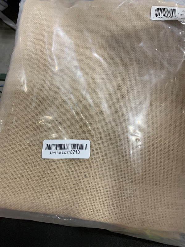 Photo 1 of Greenland Home Burlap Bed Skirt, Natural, Queen