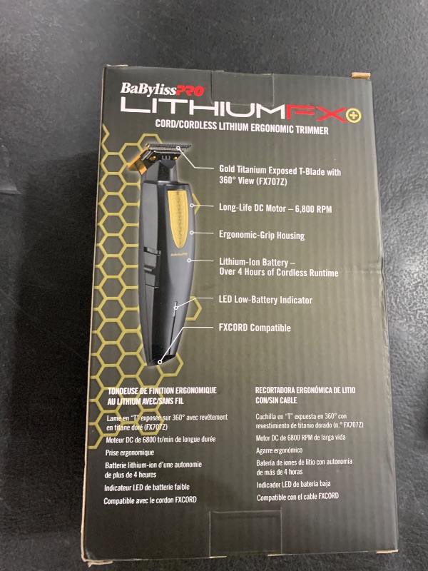 Photo 1 of BaBylissPRO CORD/CORDLESS Lithium Ergonomic Trimmer