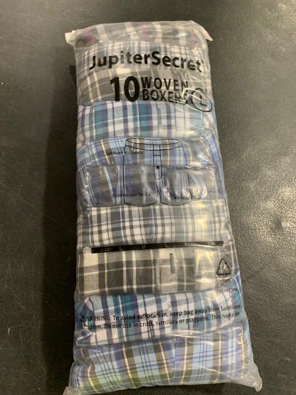 Photo 1 of JupiterSecret Men's Underwear Woven Boxers for Men Pack Cotton Boxer Shorts Elastic Waistband
