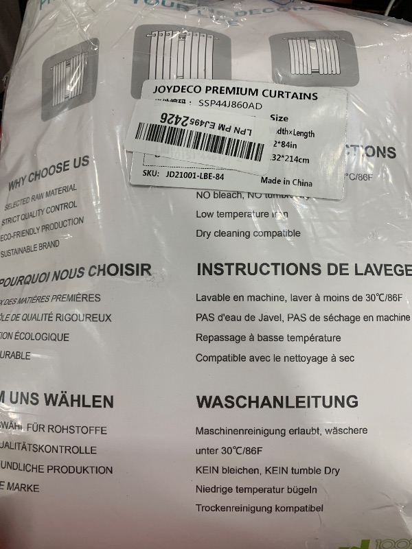 Photo 1 of Joydeco Blackout Curtains 84 Inch Length 2 Panels Set, Thermal Insulated Long Curtains& Drapes 2 Burg, Room Darkening Grommet Drapes for Living Room Bedroom Window (W52 x L84 Inch, Light Beige)