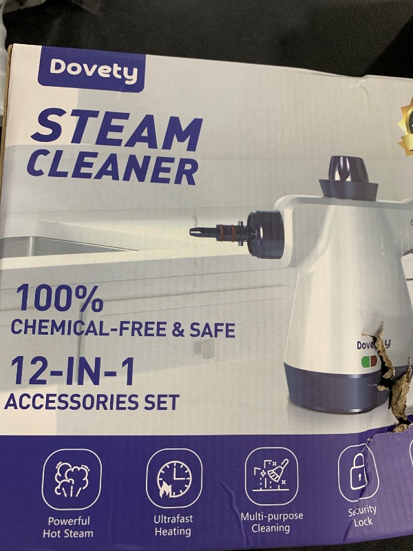 Photo 1 of Steam Cleaner, Pressurized Handheld Steam Cleaner for Home with 12pcs Accessories & Safety Lock, Multi-Surface & Powerful Home Use Steamer for Cleaning, Car, Bathroom, Shower, Window, Grime, Grease