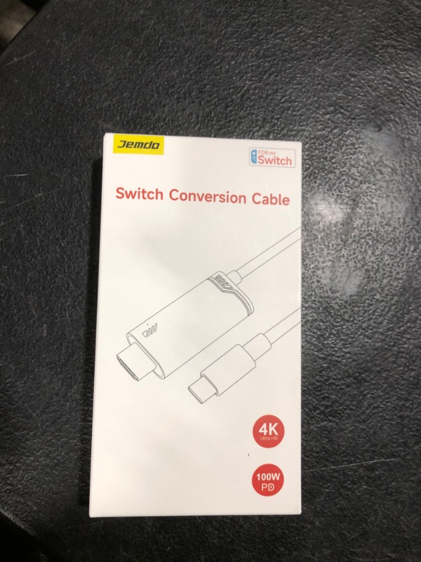 Photo 1 of Upgraded Portable HDMI Adapter Compatible with Nintendo Switch 2017/OLED Only, USB C to HDMI Cable Replaces The Original Switch Dock for TV Screen Mirroring, Convenient for Travel, 4K HD, 2m, Black