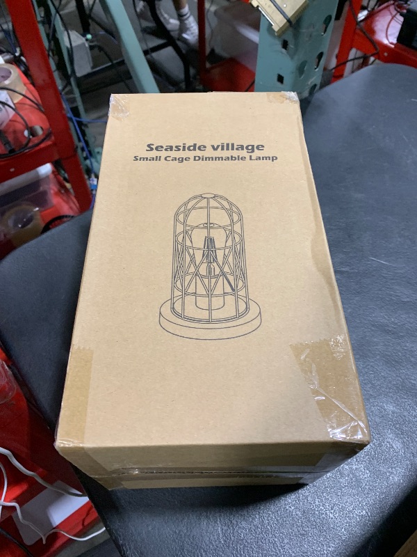 Photo 1 of Touch Control Table Lamp, Industrial Bedside Lamp with 3 Way Dimmable Small Nightstand Lamp Vintage Metal Cage Table Lamp for Bedroom, Kitchen