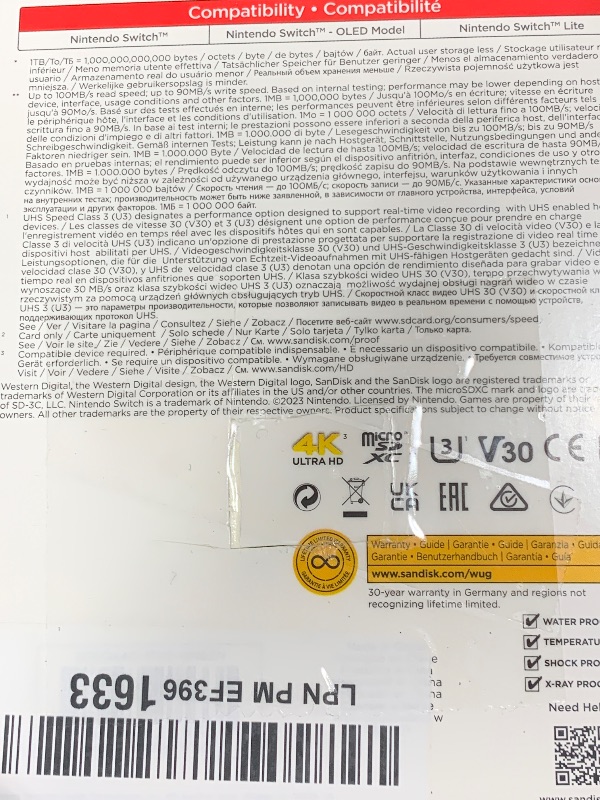 Photo 1 of SanDisk 1TB microSD-Card Licensed for Nintendo-Switch - Made for Nintendo-Switch 1, OLED, and Lite - SDSQXAO-1T00-GN6ZN
