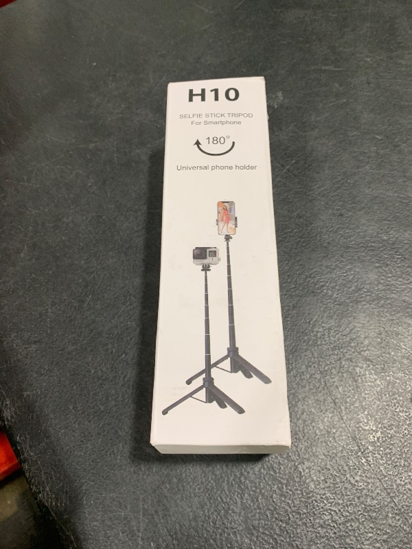 Photo 1 of Tripod for iPhone & Camera, Portable Phone Tripod with Remote Control and Rotate Phone Stand, Selfie Stick for iPhone/Gopro and Cameras(Black, 50 in)