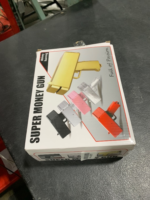Photo 1 of Alagoo Super Money Guns Paper Playing Spary Money Gun Make it Rain Toy Gun, Handheld Cash Gun Fake Bill Dispenser Money Shooter Toy(Metallic Gold)