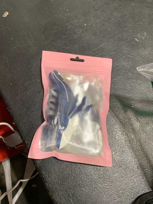 Photo 1 of Whale Hair Claw Clip Blue Acrylic Strong Holder Jaw Barrettes Clamp Big Ocean Animal Dolphin Hairpin Non Slip for Women Girls Thick Curly Fine Hair Decor Accessory Gift