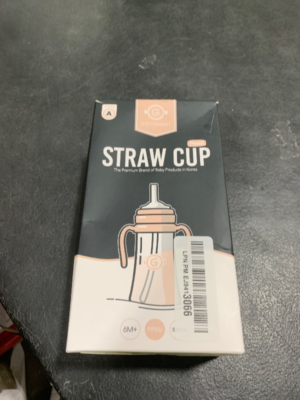 Photo 1 of GROSMIMI Spill Proof no Spill Magic Sippy Cup with Straw with Handle for Baby and Toddlers, Customizable, PPSU, BPA Free 10 oz (Peach)