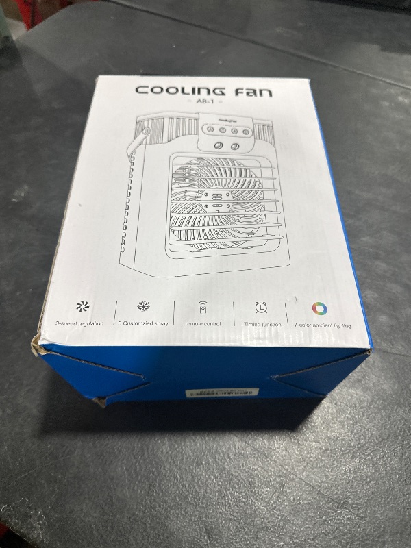 Photo 1 of Portable Air Conditioners,4-in-1 Evaporative Air Cooler with 3 Speeds, 3 Modes & 7 LED Light Cooling Fan with Remote, 2-8H Timer, 1200ML Personal Mini Air Conditioner for Bedroom and Office
