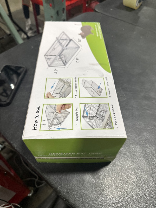 Photo 1 of Kensizer Humane Rat Trap, Chipmunk Rodent Trap That Work for Indoor and Outdoor Small Animal - Mouse Voles Hamsters Live Cage Catch and Release 1-Pack