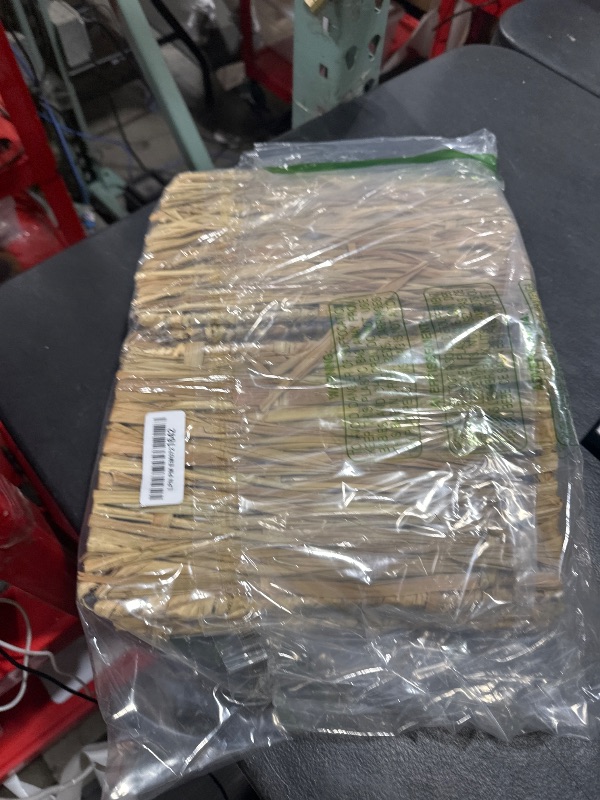 Photo 1 of WUWEOT 2 Pack Large Grass Bunny House, Foldable Rabbit Hut, Play Hideaway Bed Hay Mat Chew Toy for Rabbit, Guinea Pigs, Gerbils, Hamster and Small Animals, 11"x8"x8"