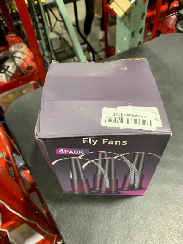 Photo 1 of Cycluminor Fly Fans for Tables,Portable Fly Fan for Outdoor Indoor Table,Batteries Powered Food Fans with Holographic Blades,Keep Flies Away for Picnic, Restaurant,Party, Kitchen,Camping, BBQ,4 Pack