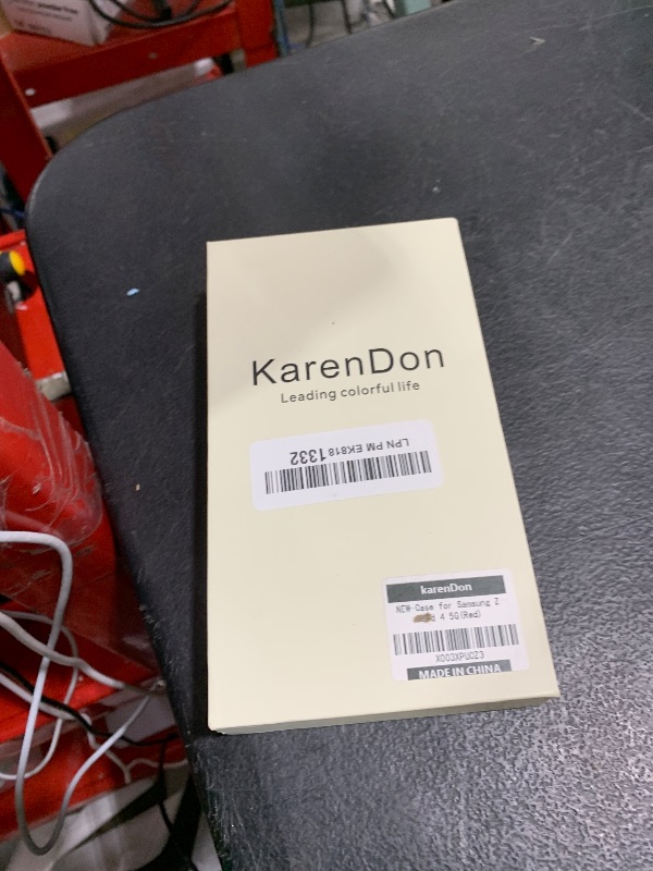 Photo 1 of karenDon for Samsung Galaxy Z Fold 4 Phone Case [Luxury Premier Genuine Leather][Full Body Hinge Protection][Built-in Screen Protector][Kickstand Drop Proof Protective Cover] for Z Fold4 (Red)