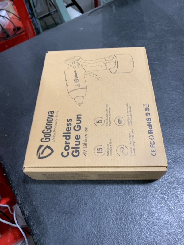 Photo 1 of GoGonova Cordless Hot Glue Gun, 15s Fast Preheating with 2Ah Built-in Battery Hot Melt Glue Gun, Smart Power-Off, Kit with 25 Pcs Premium Mini Glue Sticks and USB-C Charging Port