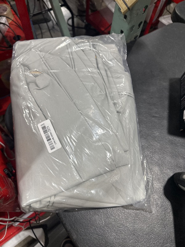 Photo 1 of Mindsoft 4 Set Patio Cushion Covers Replacement Water UV Resistant Outdoor Cushion Slipcovers with Zipper Chair Seat for Outdoor Furniture(22.8 x 19.3 Inch, 23.2 x 23.2 x 4.0 Inch,Silver Gray)