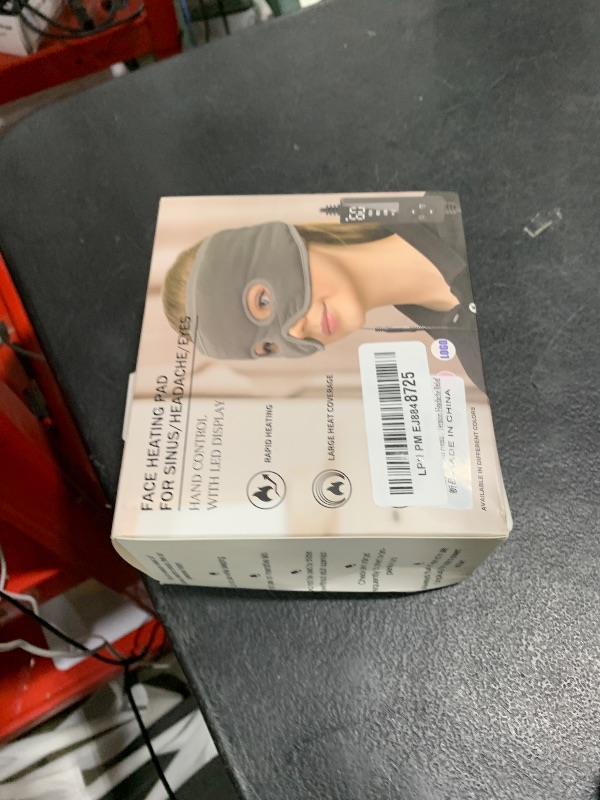 Photo 1 of Moist Heat Sinus Pressure Relief Mask with 3 Heat Settings, Extra Large Face Heating Pad for Eyes, Sinusitis, Hormone Migraine, Tension Headache Relief