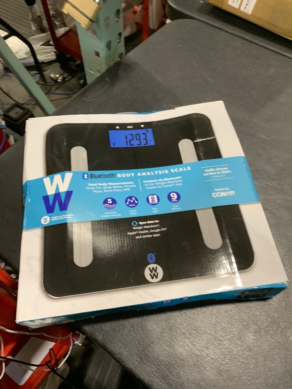 Photo 1 of Weight Watchers Scales by Conair Smart Scale for Body Weight, Digital Bluetooth Smart Bathroom Scale with Body Fat, Muscle, and BMI in Black