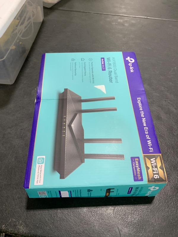 Photo 1 of TP-Link AX1800 WiFi 6 Router V4 (Archer AX21) – Dual Band Wireless Internet, Gigabit, Easy Mesh, Works with Alexa - A Certified for Humans Device, Free Expert Support