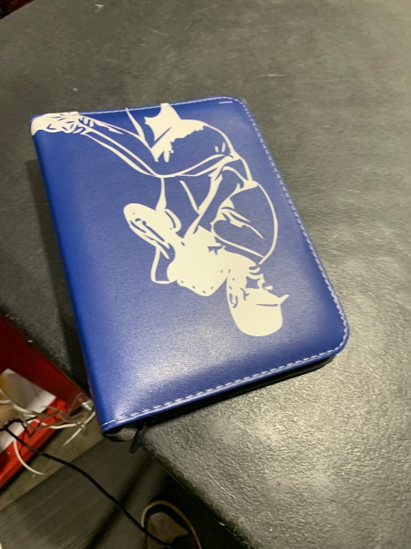 Photo 1 of Baseball Card Binder, Trading Card Album with 55 Removable Sleeves Fit 440 Baseball Cards, Compatible with Topps Sports Cards & TCG Collections (Blue)