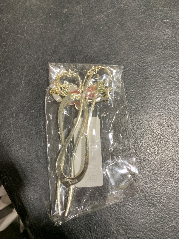 Photo 1 of Arvintas 2 Count Chinese Flower Hair Stick, Metal Hair Accessories, Traditional Hair Sticks for Long Hair, Hair Chopsticks for Women, Classic Vintage Flower