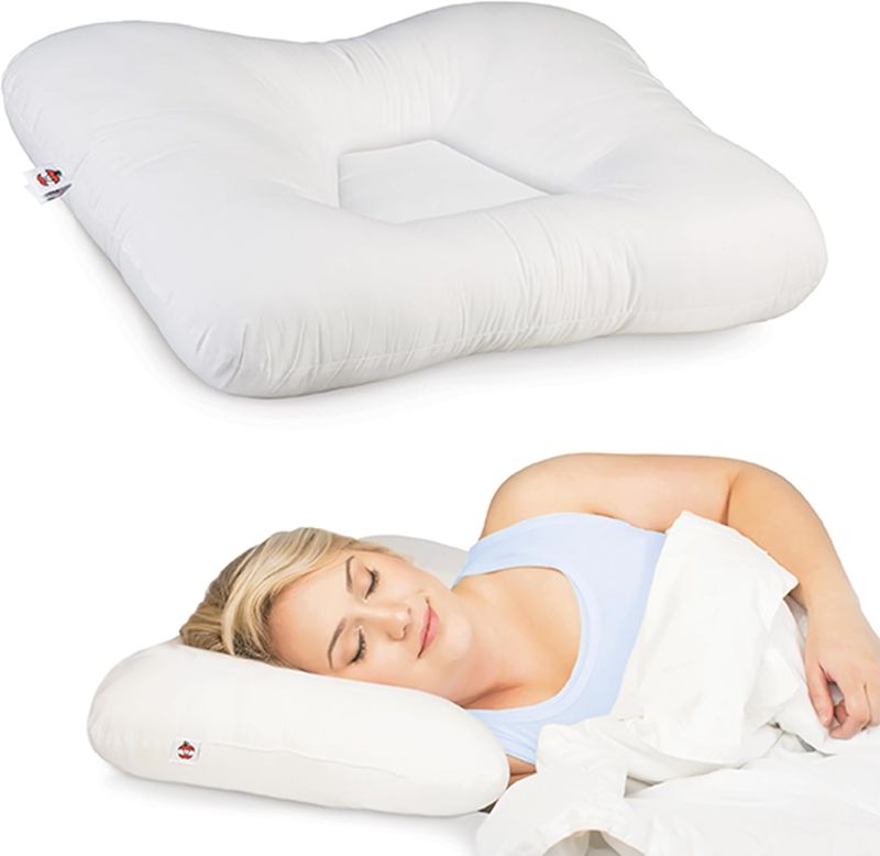 Photo 1 of Core Products Original Tri-Core Firm-Cervical Support Pillow for Neck, Shoulder, & Back Pain Relief-Ergonomic Orthopedic Contour Pillow for Back and Side Sleep-Assembled in USA-Firm, Midsize