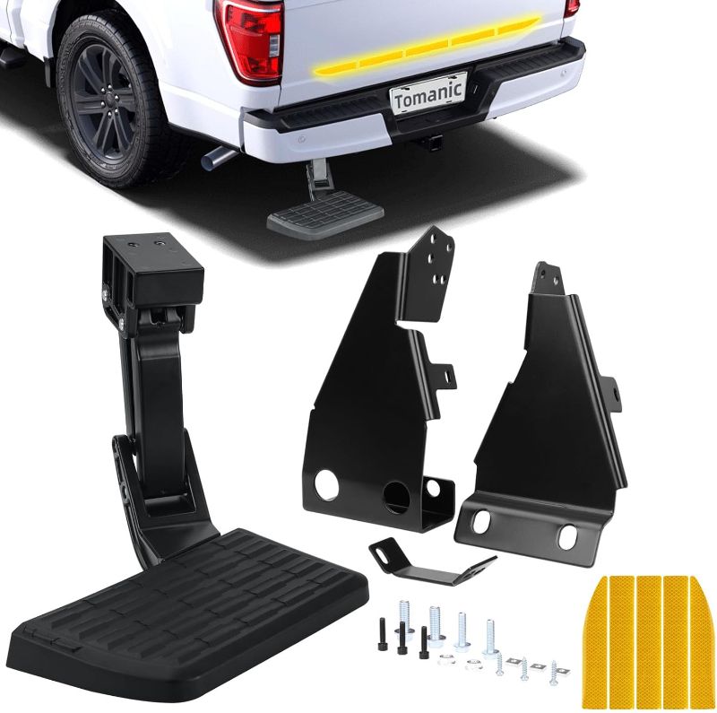 Photo 1 of 75328-01A Truck Rear Bed Step Compatible with Ford F150 (2021-2023) (Excludes Dual Exhaust) Retractable Bumper Bedstep OEM Repalcement Tailgate Corner Swing Out Foot Step
