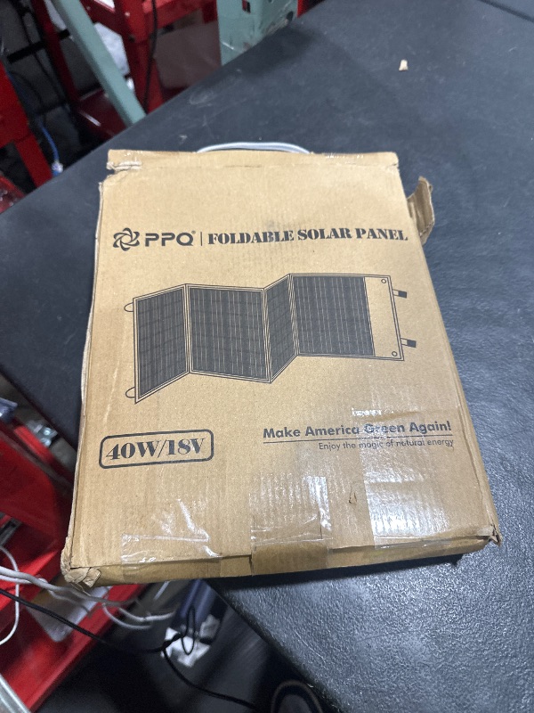 Photo 1 of PPQ 40W Portable Solar Panel Kit 18V/2.2A,3lb Foldable Briefcase Solar Charger w/ 24% Efficiency,2 Cables & 14 Outputs for All Phones, Pads, Camping Power Banks, IP67 Waterproof