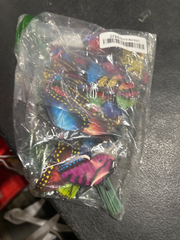 Photo 1 of VGOODALL 50PCS Butterfly Garden Decorations, 11.8 inch Butterfly Stakes Ornaments Artificial Waterproof Butterflies for Flower Bouquet Outdoor Indoor Yard Art Patio Plant Pot Flower Bed Home Décor