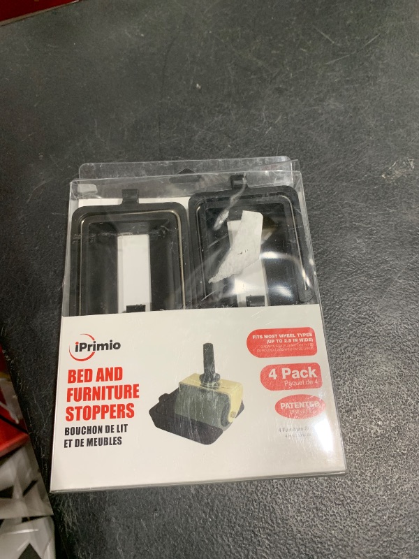 Photo 1 of iPrimio No Lift Bed Stoppers to Prevent Sliding - 4 Pack Black Solid Rubber Keep Furniture from Sliding - No-Slip Caster Cups for Beds, Sofas, and Tables - Bed Stoppers - Simply Slide and Squeeze