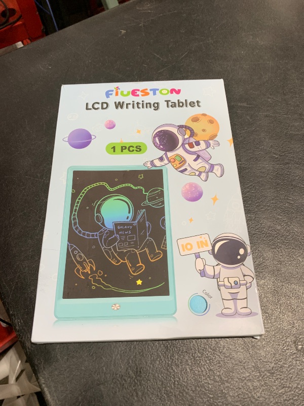 Photo 1 of FLUESTON LCD Writing Tablet, Doodle Board Toys Gifts for 3-8 Year Old Girls Boys, 10 Inch Colorful Electronic Board Drawing Pad for Kids, Gifts for Toddler Educational Learning Travel Birthday, Blue