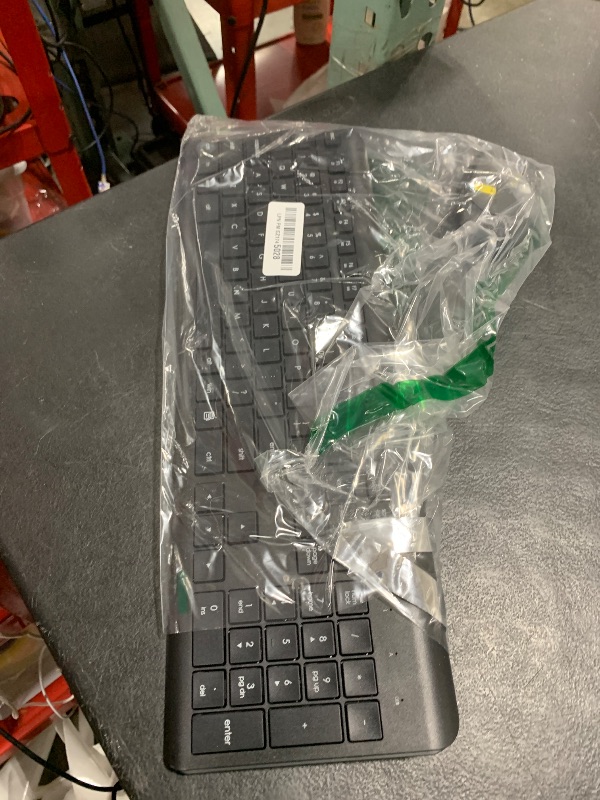 Photo 1 of Wireless Keyboard and Mouse Combo, Full Size Silent Ergonomic Keyboard and Mouse, Long Battery Life, Optical Mouse, 2.4G Lag-Free Cordless Mice Keyboard for Computer, Mac, Laptop, PC, Windows