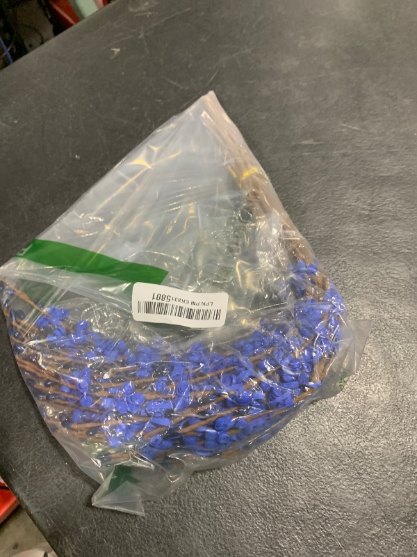 Photo 1 of Wootkey 10Pcs 17.5'' Blue Flowers Artificial for Decorations Jasmine Fake Flowers Faux DIY Floral Art Plants  Willow Branches for Wedding Bouquets Home Office Party Table Centerpieces Vase Decor